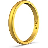 Enso Rings Halo Elements Silicone Ring – Stackable Wedding Engagement Band – Thin Minimalist Band – 2.54mm Wide, 1.5mm Thick