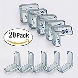 BeRicham 20 Pack Baby Safety Clear Corner Guards with 3M Adhesive, L-Shaped & Ball-Shaped