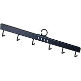 VOHYOV 31.5" Fence Stretcher Bar 6 Thickened Hooks Steel Chain Link Fabric Fence Stretcher Woven Wire Fence Stretcher Fabric Black Steel Bar Fence Stretcher Tool