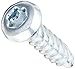 Small Parts 0306LTP Steel Thread Rolling Screw for Plastic, Zinc Plated, Pan Head, Star Drive, #3-24 Thread Size, 3/8