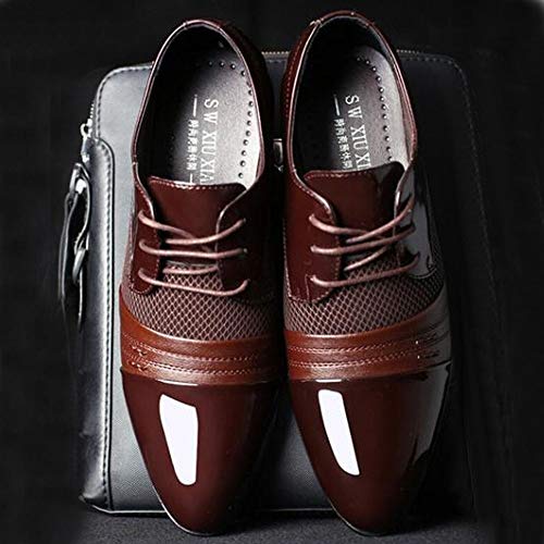Gift Ideas!!! Teresamoon Men Business Shoes Fashion Casual Oxford Shoes Lace-Up Pointed Shoes