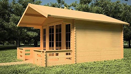 Gartenhaus Koln Blockhaus 380cmx300cm 150 Terrasse 45mm Holzhaus Amazon De Garten