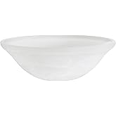 Aspen Creative 25002-65-1 Replacement Alabaster Glass shade for Flush Mount or Semi-Flush Mount, 1/2" Center Hole, 11-1/2" Di