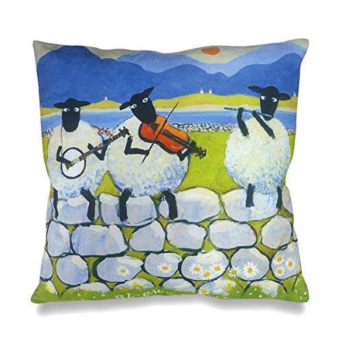 Thomas Joseph 'Bl-ewe Grass' Funny Sheep Cushion Cover Gift