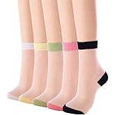 Campsis Women Sheer Ankle Sock Cute Ultrathin Transparent Mesh Socks