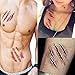 HOTOP Cosplay Makeup Joke Scratch Wound Scab Blood Scar Tattoos Temporary Tattoo Sticker Wound Zombie Scars(10pcs)