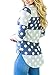 Asvivid Womens Autumn 3 4 Short Sleeve Polka Print Tee Shirts Casual Striped Blouse Tops XL