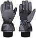 Simplicity Men's Thinsulate Insulation Winter Waterproof Ski Gloves,Black,L
