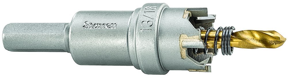 Starrett Tungsten Carbide Tipped Hole Saw, SM21 Sheet Metal Cutter With Arbor & Pilot Drill Bit