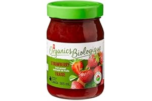 Organic Strawberry Fruit Spread, 365 mL – All-Natural Strawberry Jam, Non-GMO, Vegan