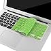 MOSISO Keyboard Cover Silicone Skin Compatible MacBook Pro 13 Inch, 15 Inch (with or Without Retina Display, 2015 or Older Version) MacBook Air 13 Inch, Green