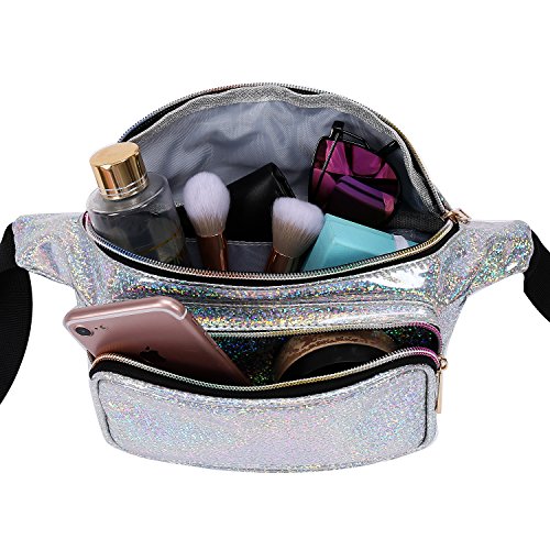 image for Holyami Fashion Holographic Fanny Pack for Women Men-Waterproof Travel