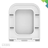 MASS DYNAMIC Square Toilet Seat Soft-Close One-Button Release White view 8