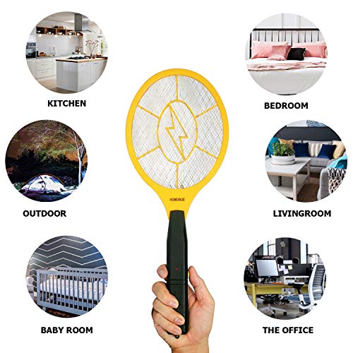 4 Electric+Fly+Swatter+Handheld+Batteries