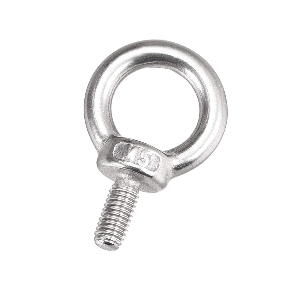 Sourcingmap Lifting Eye Bolt M5 x 11mm Male Thread 304 Stainless Steel for Hanging, Pack of 10