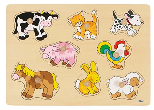 Goki 57873 - Steckpuzzle - Bauernhof VII, 30 x 21 cm, Gemischt