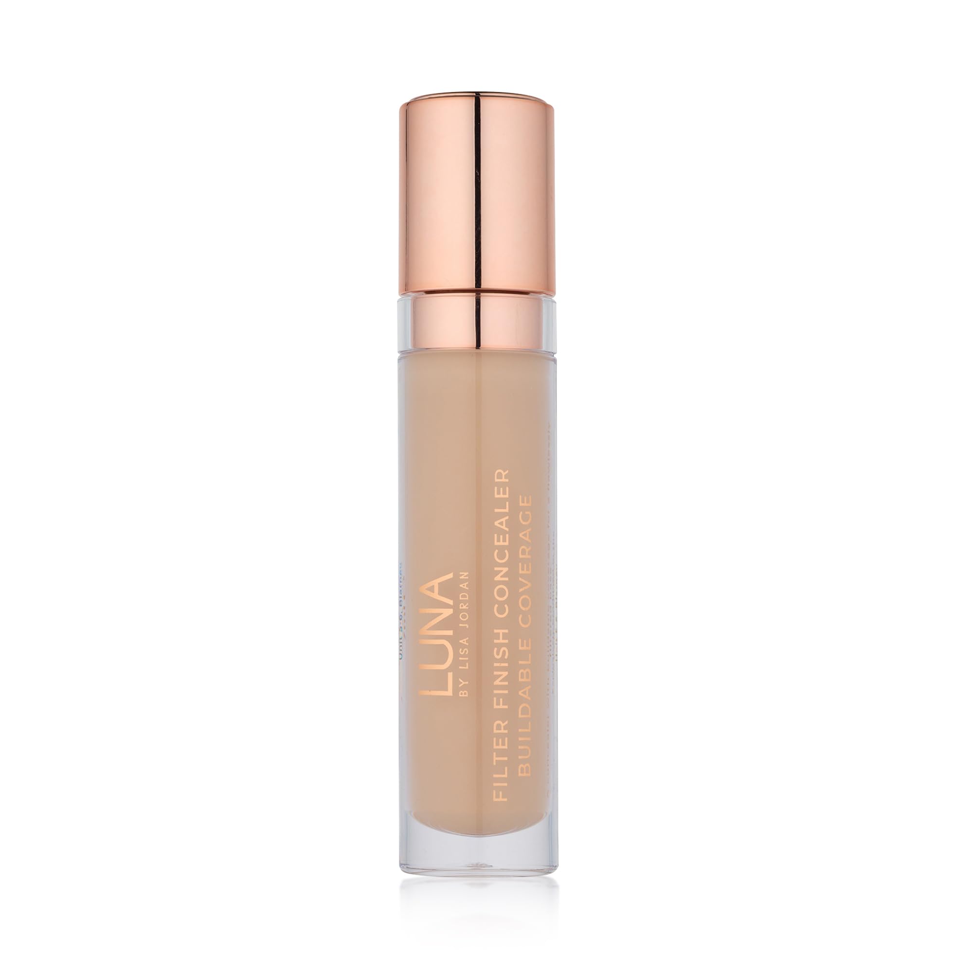 LUNA Filter Finish Concealer in BEIGE Shade - Hydrating Cream Concealer Contains Vitamin E, Hyaluronnic Acid and Glycerin - Perfect for Light/Medium Skin - Can Be Use as Highlighter and Contour