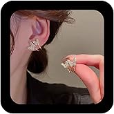 Erimberate Bohemian Crystal Butterfly Earrings Gold Cz Butterfly Stud Earrings Tiny Rhinestone Butterfly Wrap Stud Earrings Double Butterfly Cz Stud Earrings Jewelry for Women