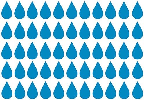 pioku Vinyl Wall Lettering Decals Letters Wall Quotes 50 Raindrop Stickers Rain Nursery Decals Envelope Sealers Day Planner For Bedroom Living Home Family