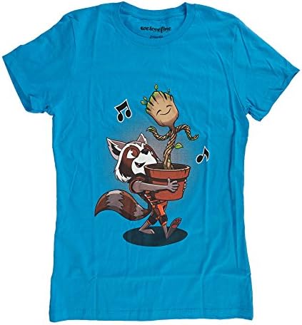 Marvel Guardians Of The Galaxy Best of Friends Juniors Turquoise T-Shirt