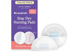 Lansinoh Nursing Pads, 2 Packs of 100 (200 Count) Stay Dry Disposable Breast Pads
