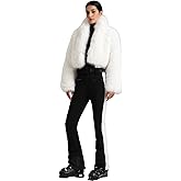 GSOU SNOW Women Ski Suit One Piece Snowsuit Snowboard Faux Fur Collar Slim Jumpsuit Jacket Insulated Windproof Outdoor Winter