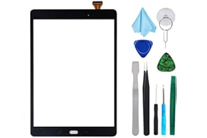 T Phael Black Touch Screen Digitizer for Samsung Galaxy Tab A 9.7" - Glass Replacement for SM-T550 SM-T555 T550 T555 (Not Include LCD) with Tools + Pre-Installed Adhesive