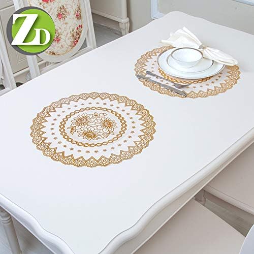 Printing Bronzing Coaster PVC pad Waterproof dustproof Insulation Table mat Round Square Small Gift mat
