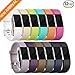 For Charge 2 Bands, 12 Color Fitbit Charge 2 Bands Replacement Wristband For Women Men Gift (Small, Large, Pack, Buckle), Special Edition Fitbit Charge 2 HR Band Accessory Fitness Strap