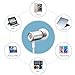 Earbuds Earphones Headphones, VANTEN[Magnetic Wired Earphones][In-Ear Headphones][Earbuds with Mic][Stereo Headsets] 3.5mm Jack for iPhone 6 6s Plus iPad Android Samsung Phone Computer PC (Silver)