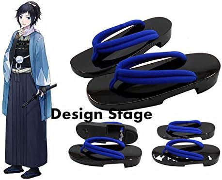 Amazon 刀剣乱舞 大和守安定風 下駄 Online とうらぶ ゲーム キャラクター コスプレ 仮装 ハロウィン Cosplay アニメ S018 25cm 26cm コスプレ 仮装 通販