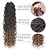 Faux Locs Crochet Hair Deep Wave Braiding Hair With Curly Ends Crochet Goddess Locs Synthetic Braids Hair Extensions (18 Inch (Pack of 3), T27#)