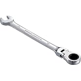 KATUR 10mm Ratcheting Wrench Set Flexible Pivoting Head Ratchet Combination Spanner Wrench Chrome Vanadium Steel Metric Tool 