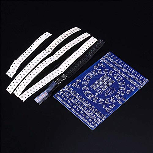 CloverUS Rotating Flashing LED Components Soldering Practice Board DIY Set Training Suit Skill Training Tool Electronic Circuit Suit
