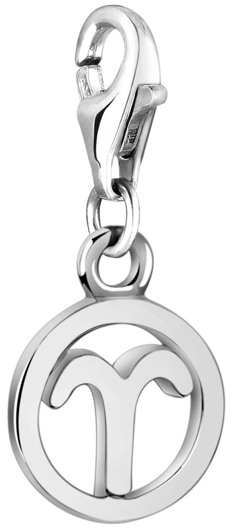 Nenalina Charm Aries Zodiac Pendant, for All Brands of Charm Bracelets and Necklaces, Made of 925 Sterling Silver 713293-000