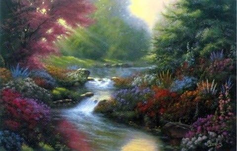 SECRET CREEK by Derk Hansen 12"x 7.75"