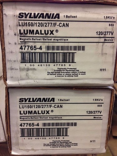 2 Piece Sylvania 47765 LU150/120/277/F-CAN High Pressure Sodium Ballast