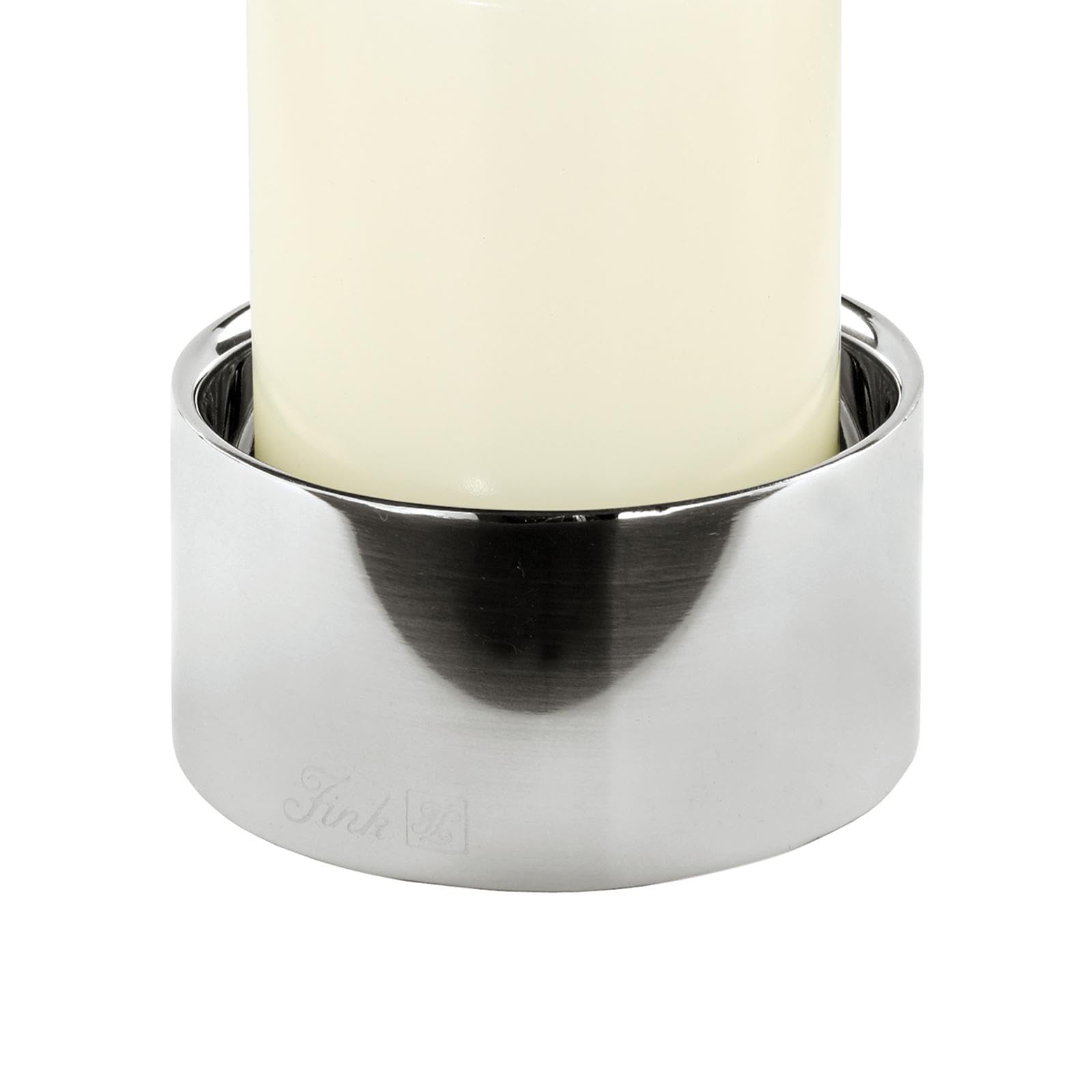 Fink Sobrio Stainless Steel Pillar Holder, Silver, 5 x 5 x 10 cm