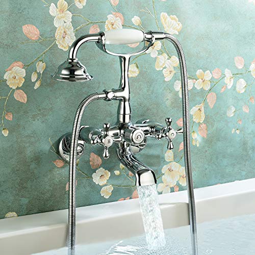 Wasserrhythm Clawfoot Tub Faucet with Shower Diverter Victorian