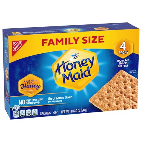 HONEY MAID GRAHAM CRACKERS, FAMILY SIZE, 19.2 OZ