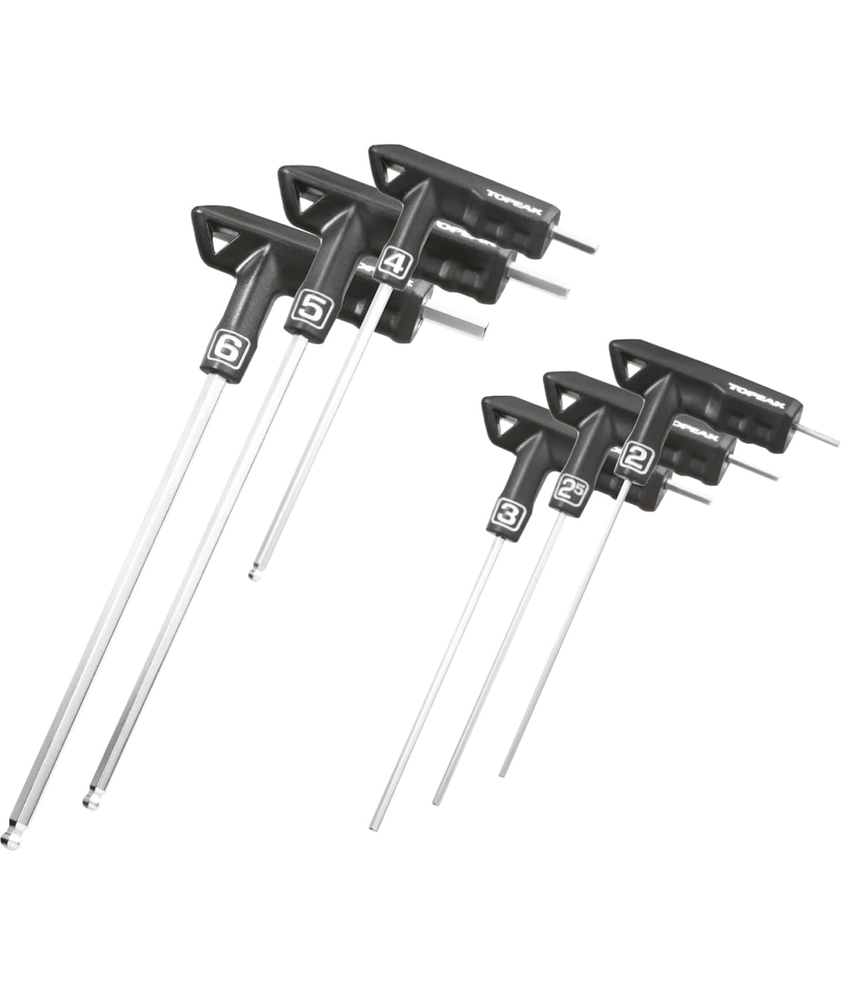 Topeak Wrench Set - TPS-SP01, One Size, Pro Quality, Chrome Vanadium Steel, Hex Wrenches: 2/2.5/3/4/5/6 mm, Ergonomic Plastic Handle