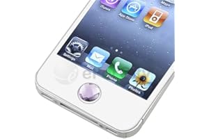 Shining Bling Cool Purple Diamond Home Button Sticker for iPhone 5 4 4s 3g 3gs