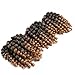 3 Packs Wand Curl Crochet Hair Synthetic Crochet Braids 8 Inch Jamaican Bounce Twist African Braiding Hair For Black Women (T1B/27)