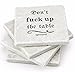 Marble Coasters for Drinks - Funny Housewarming Gifts Wedding Gift Or for Your Kitchen, Living Room & Coffee Table | Marble Home Decor Coaster Set