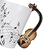 LanHong Violin Coffee Mug Gifts for Musician - 13.5 oz Violin Coffee Cup Violin Stuff Gifts for Music Lovers - Birthday Christmas Music Gift for Men Women