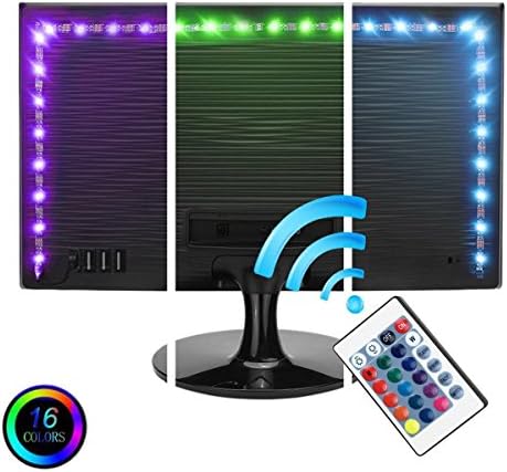 Mutiwin Bias Lighting for TV with Color - Medium (78 in.) - USB-Powered RGB LED Strip with Remote Control, 16 Colors, Dimmer - Adhesive Light Rope for HDTV, Desktop Monitors