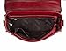 ECOSUSI Faux Leather Vintage Small Messenger Purse School Satchel Bag Red/Black