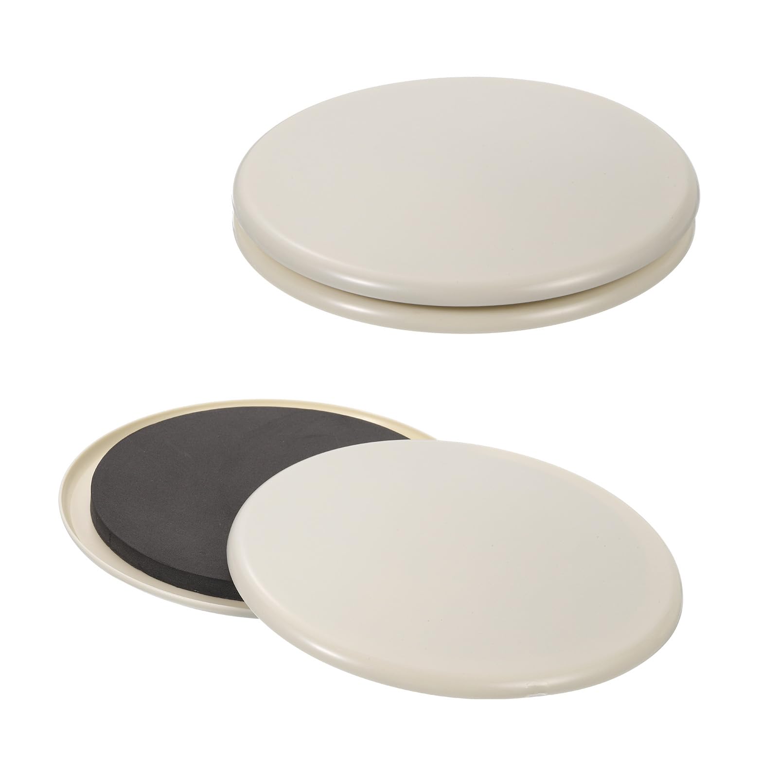 uxcell Furniture Sliders, 4Pcs 7" - Plastic Reusable Round Sliding Pads(Grey)