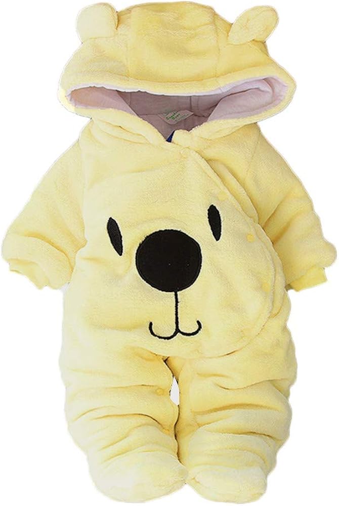 Babykleidung Neugeborene Winter,Covermason Neugeborenes Baby M/ädchen Junge Overall Mit Kapuzen Cartoon B/är Samt Spielanzug Strampler Kleider