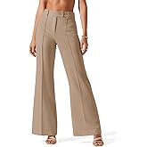 NIMIN Pants for Women Business Casual Flared Leg Work Dressy Trousers High Waisted Bootcut Office Slacks 2026 Fashion Outfits with Pockets Khaki Small